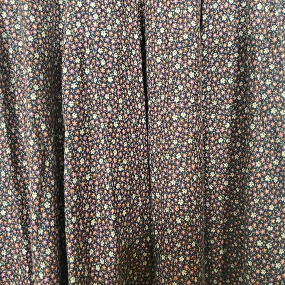 Gunne Sax Rare Prairie Boho Purple Floral Calico Dress Sz 5 vintage gold label - Picture 9 of 14